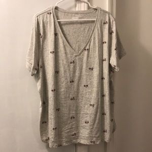 Old Navy gray tee with burgundy bikes!